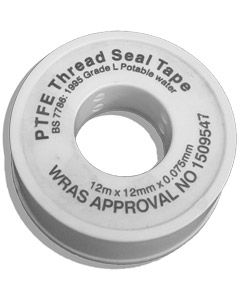 PTFE胶带 - 卷 -  12mm x 12mtr（螺纹密封胶带）